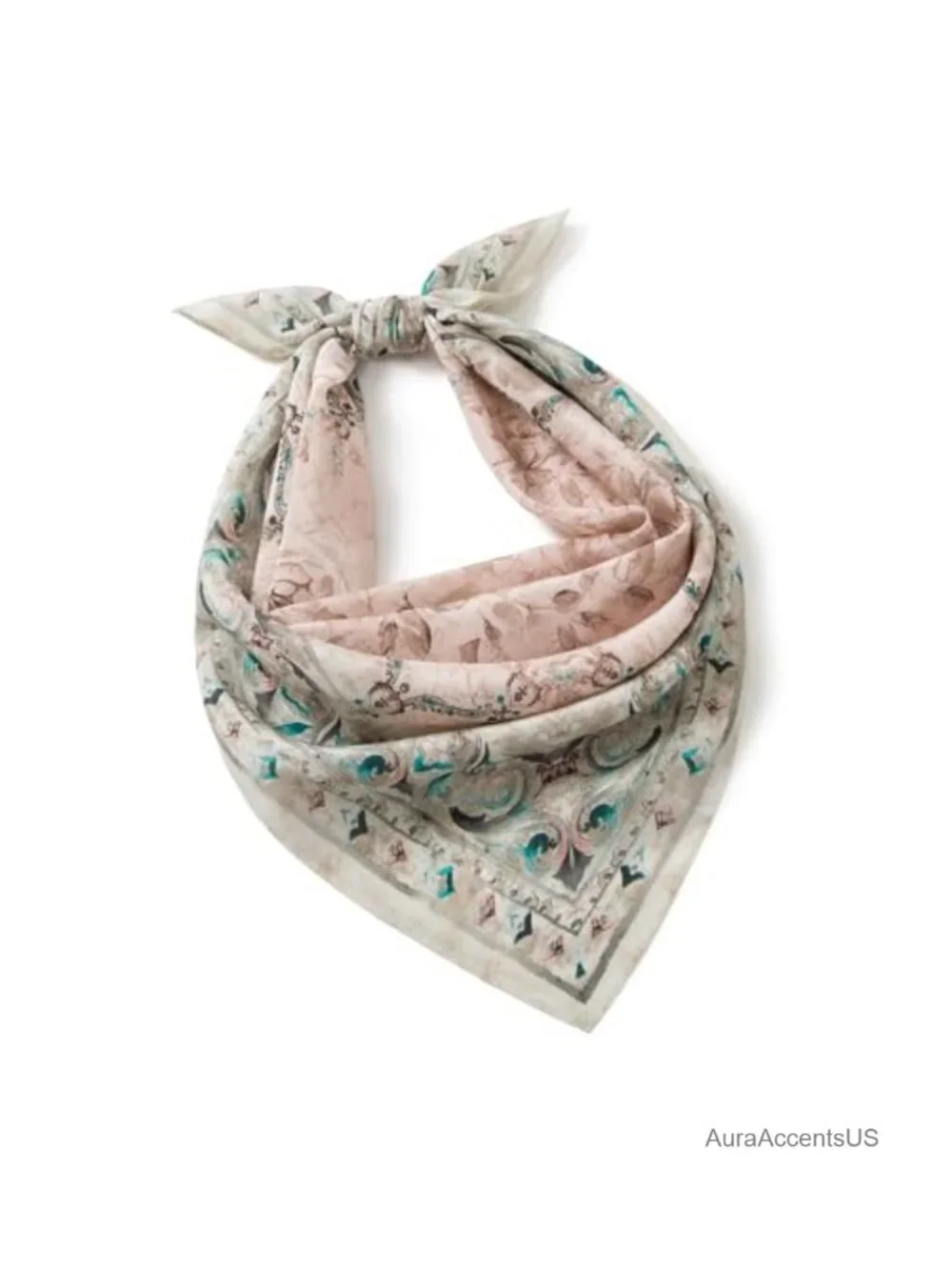 100% Mulberry Silk Square Scarf - Lightweight Hair Scarf & Neckerchief